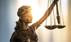 Visual depiction of the phrase the law of the land